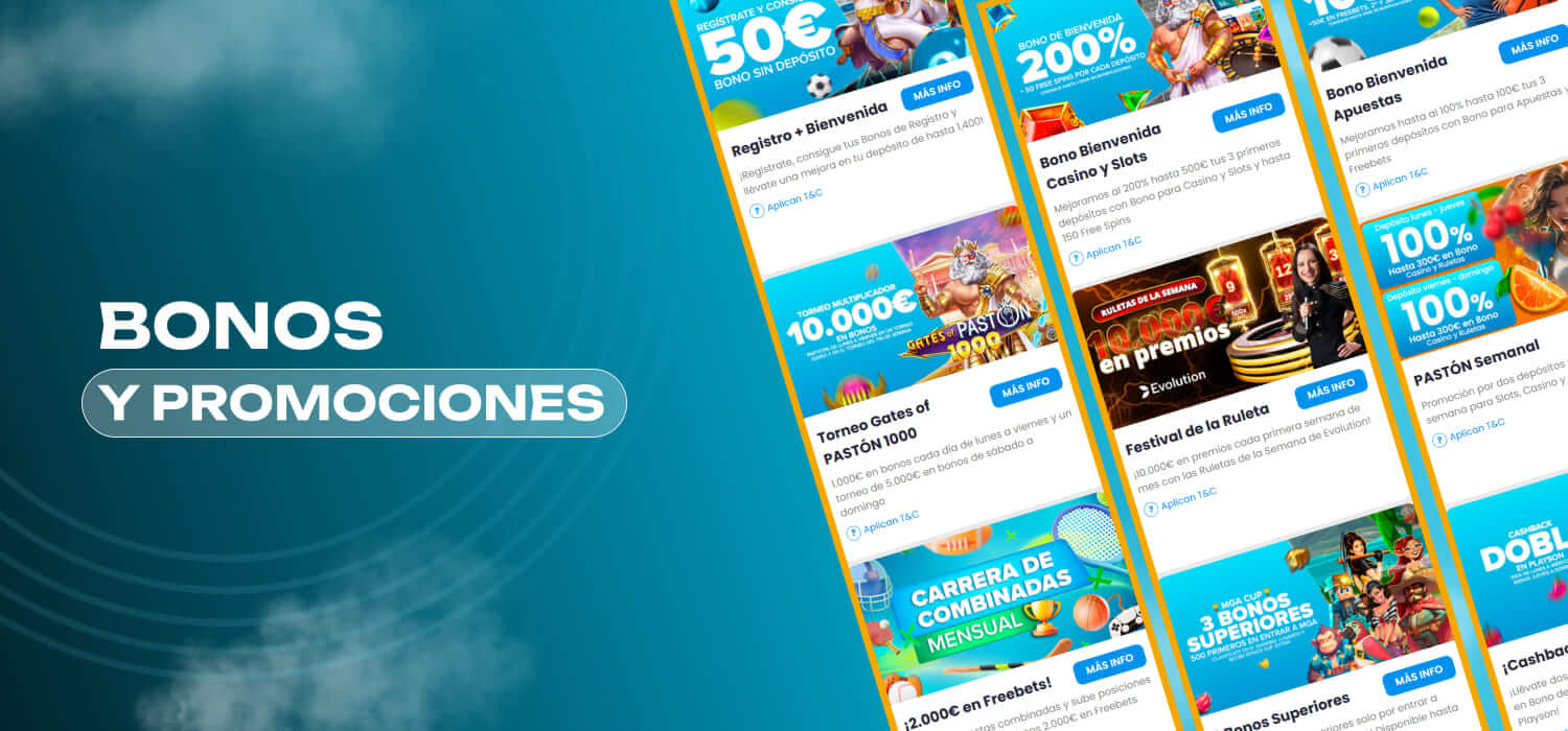 Bonos y promociones disponibles en Pastón