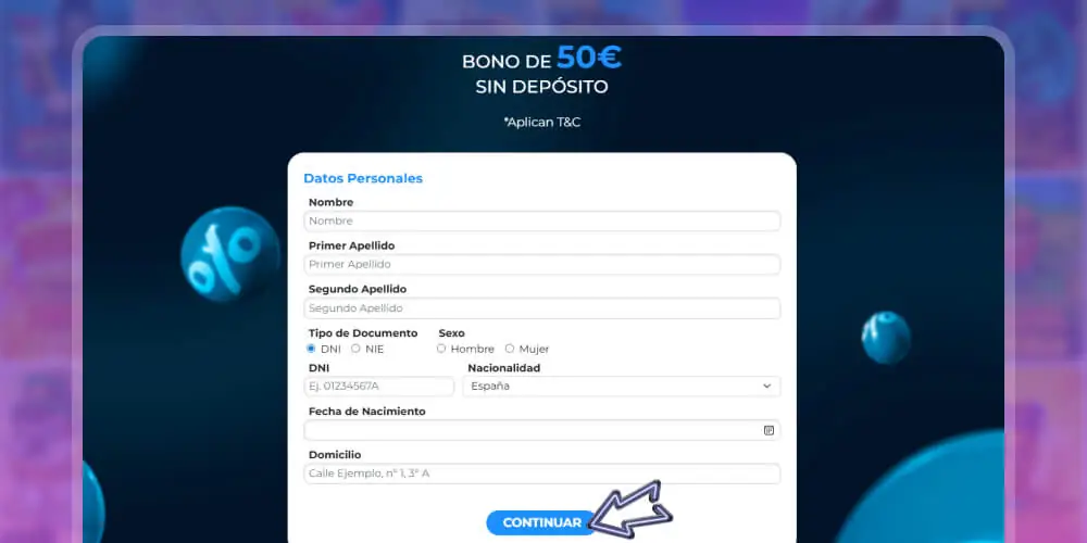Finalización del registro
